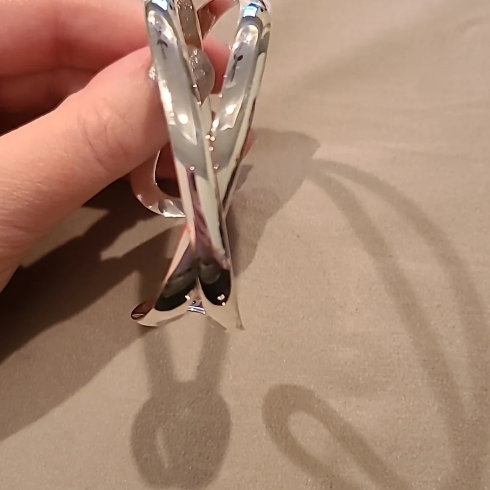 Twisted sterling silver cuff bracelet